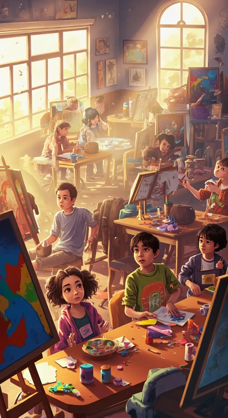 ai character: classroom background