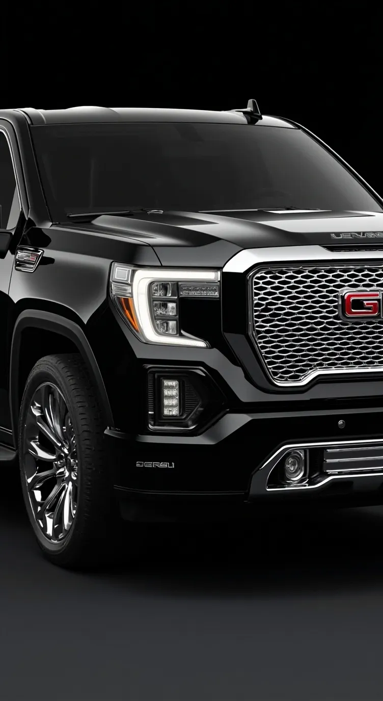 ai character: GMC Sierra Denali  background