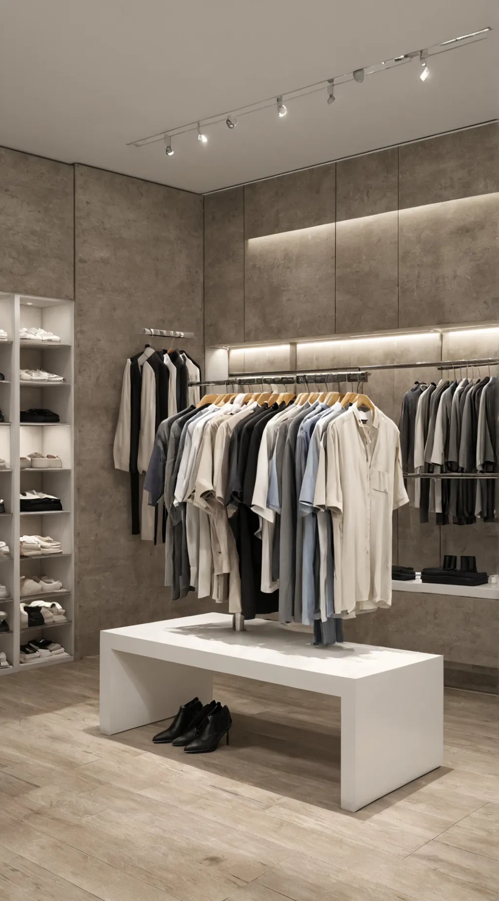 ai character: Clothes store background