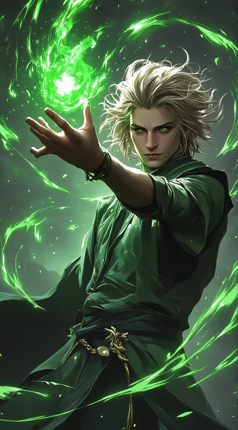 ai character: 💚Purple grape💜 background