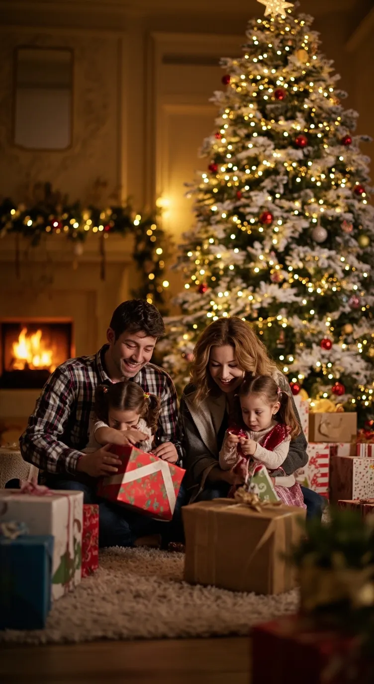 ai character: Christmas family background