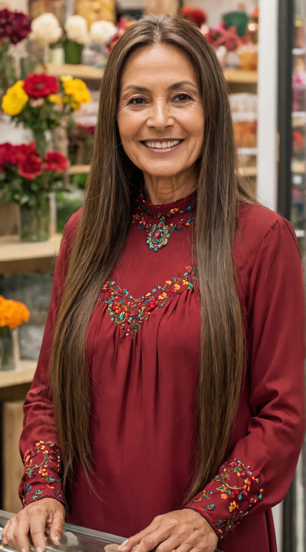 ai character: Sara Zoraida  background