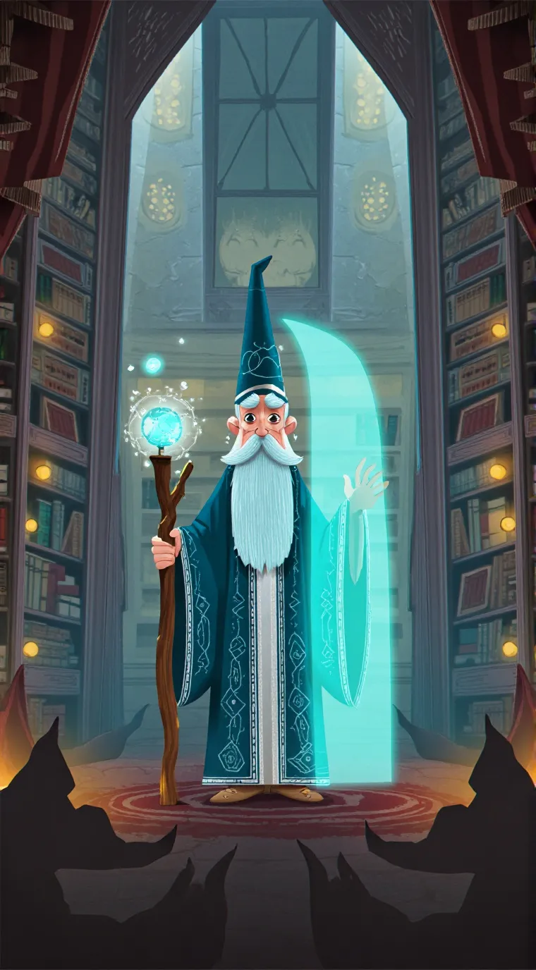 ai character: Wizard background