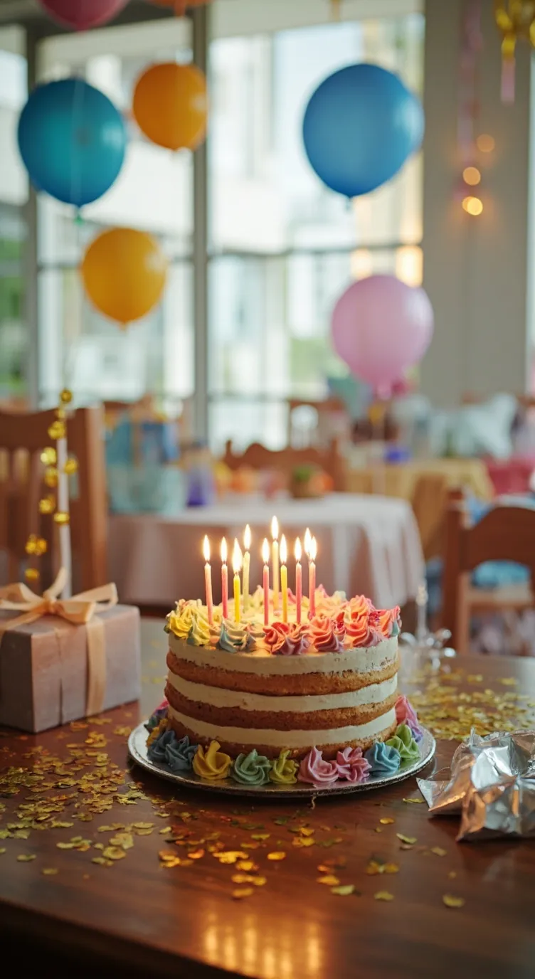 ai character: b-day party talk background