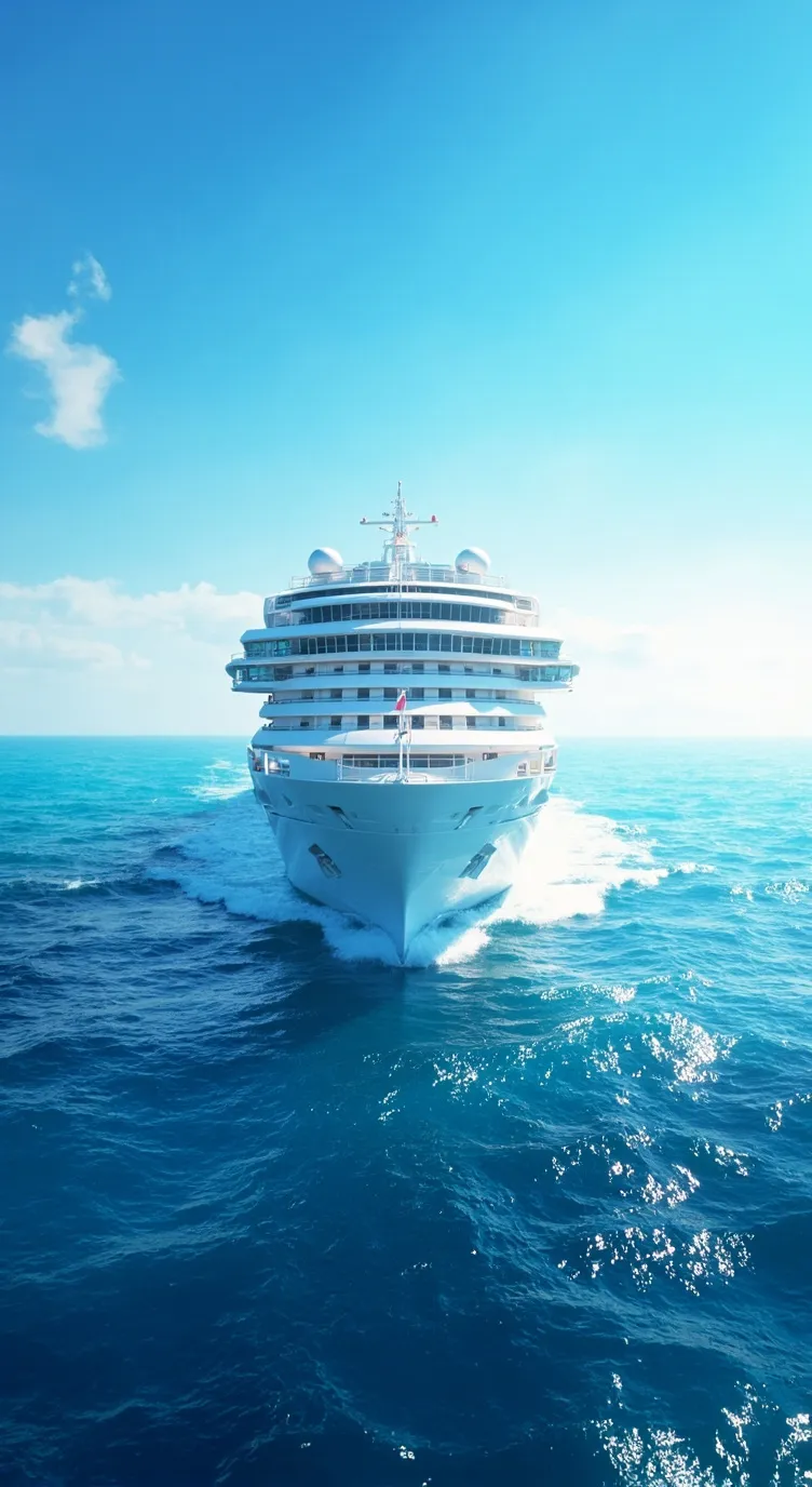 ai character: baby cruise ship background