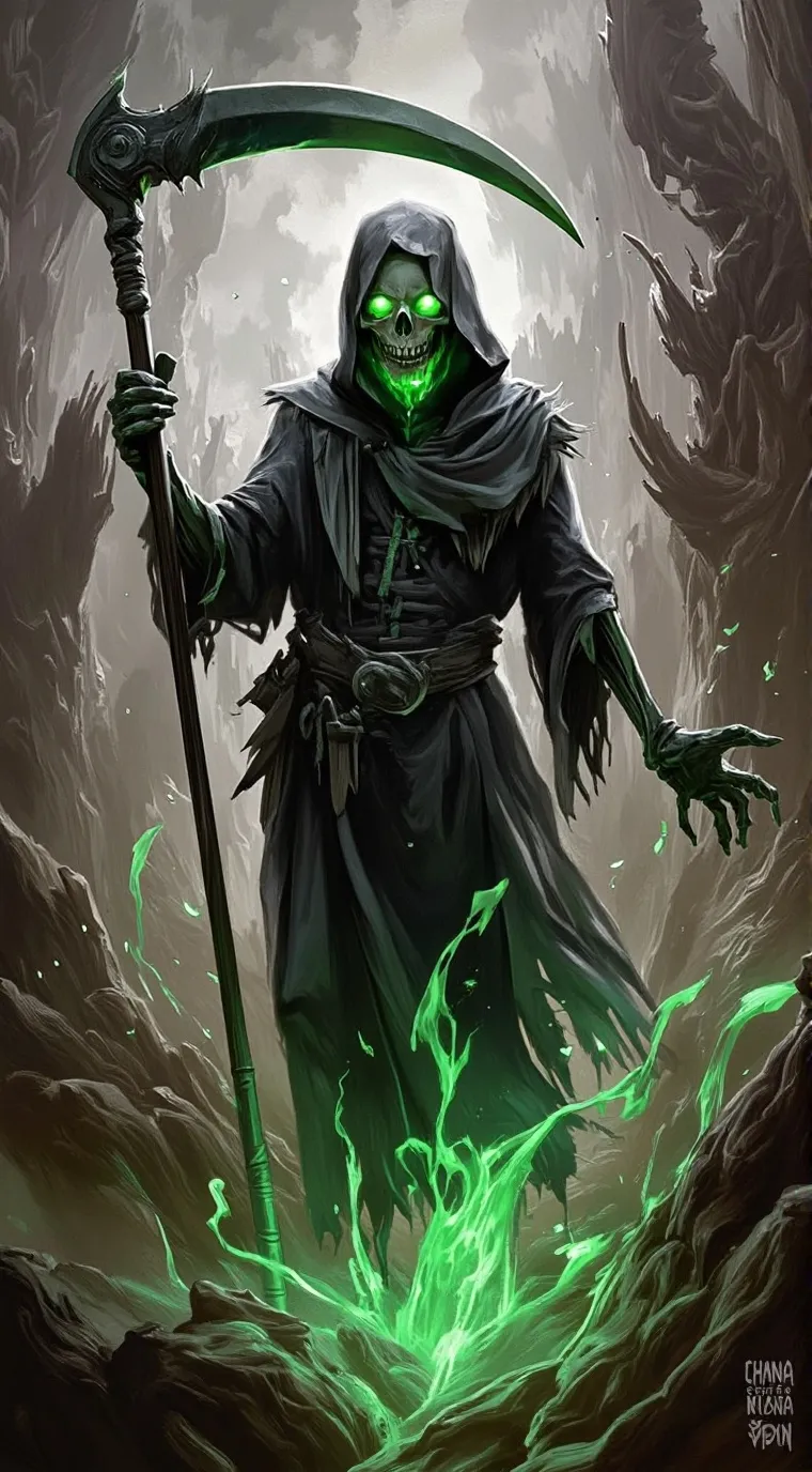 ai character: La Muerte background