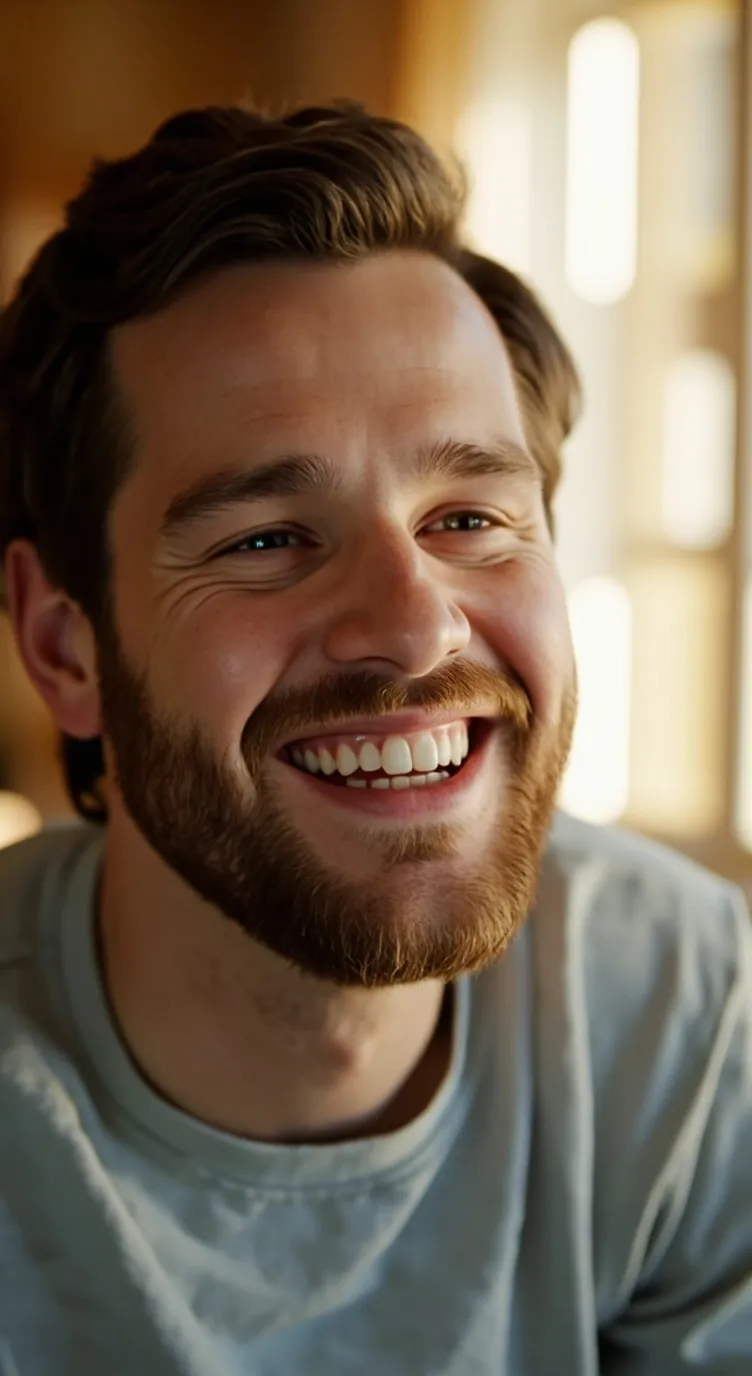 ai character: young dad /sons  background