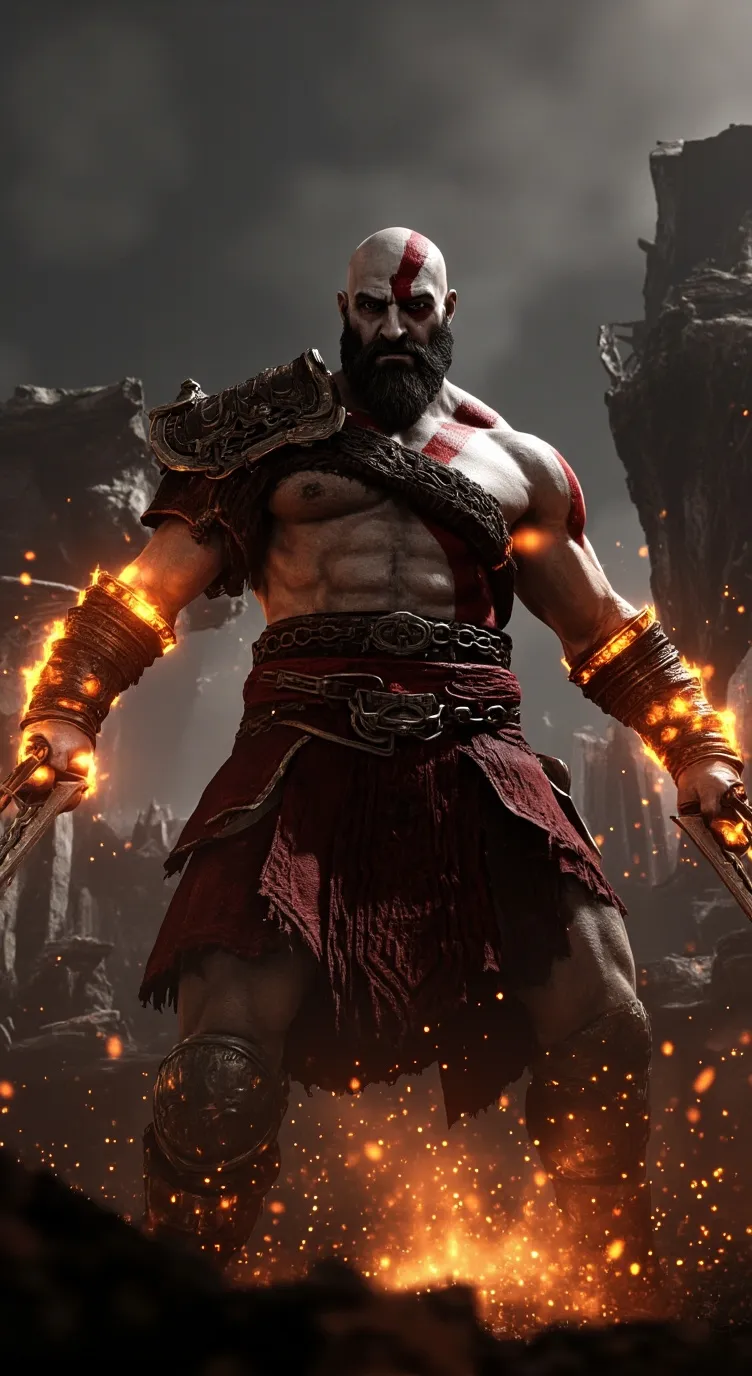 ai character: God of war 3 background