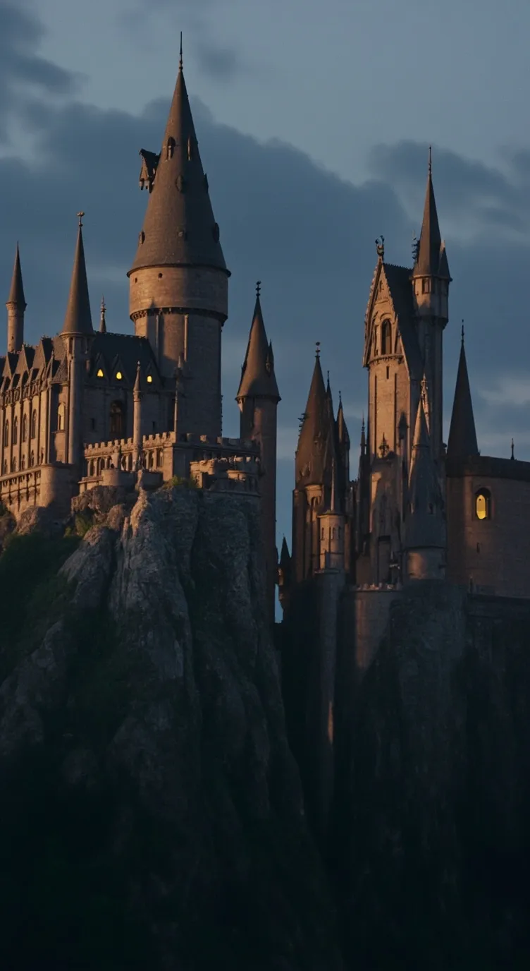 ai character: HOGWARTS WINTER background