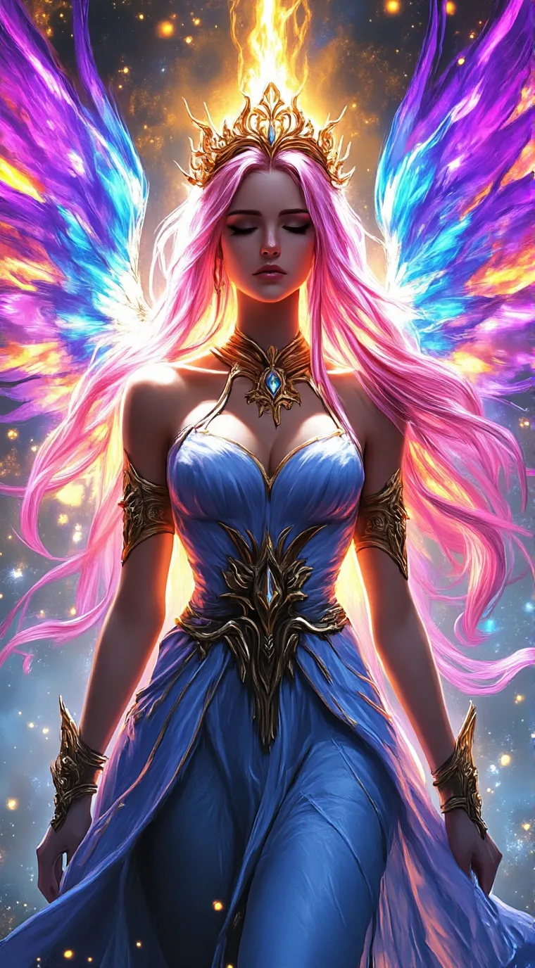 ai character: Empress of light  background