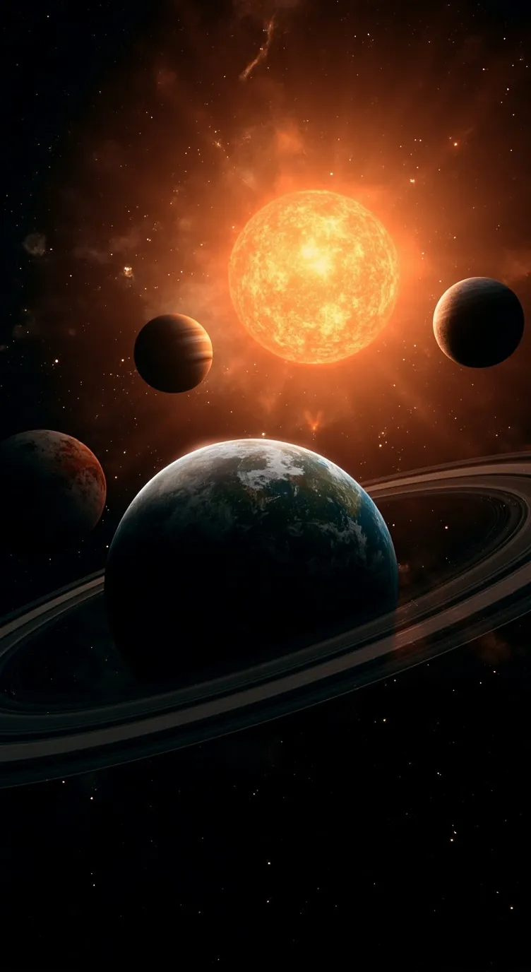 ai character: Solar system background