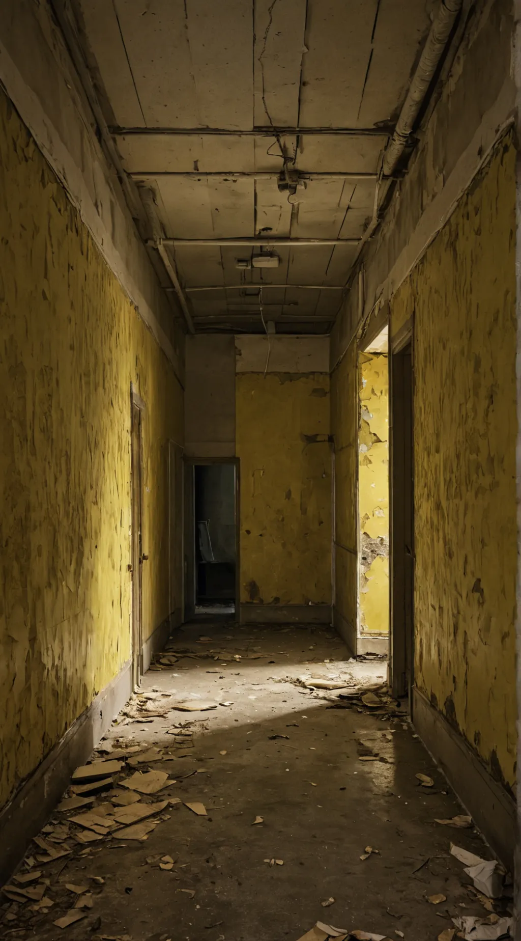 ai character: SS x Backrooms background