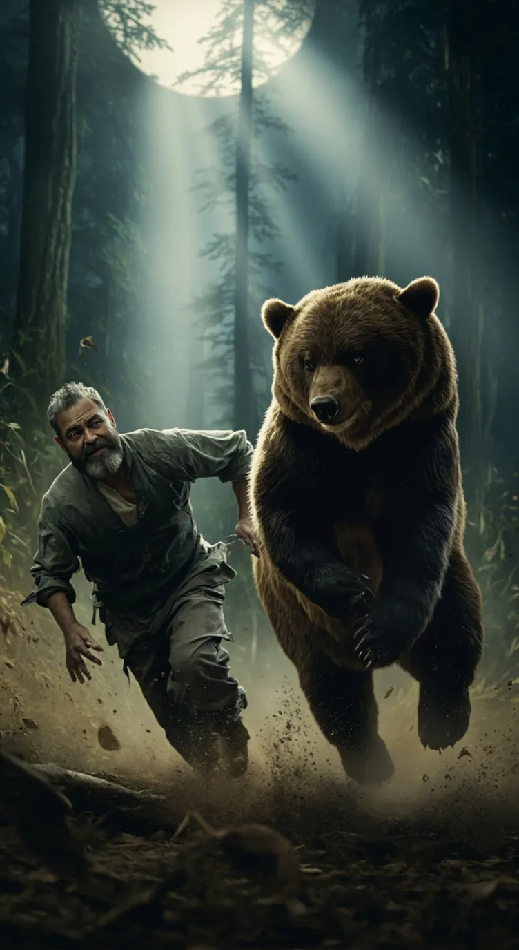 ai character: Brown bear background