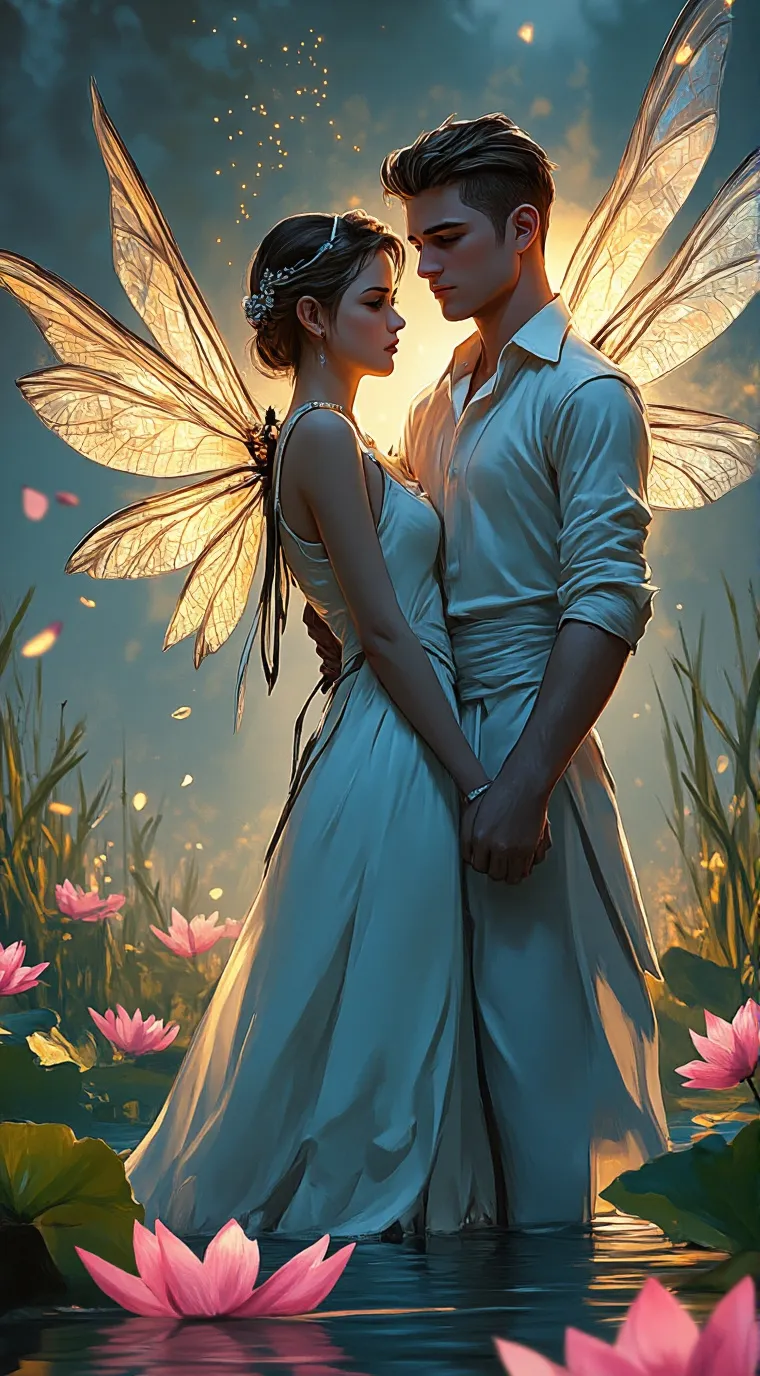 ai character: 🌹Pond Whispers background