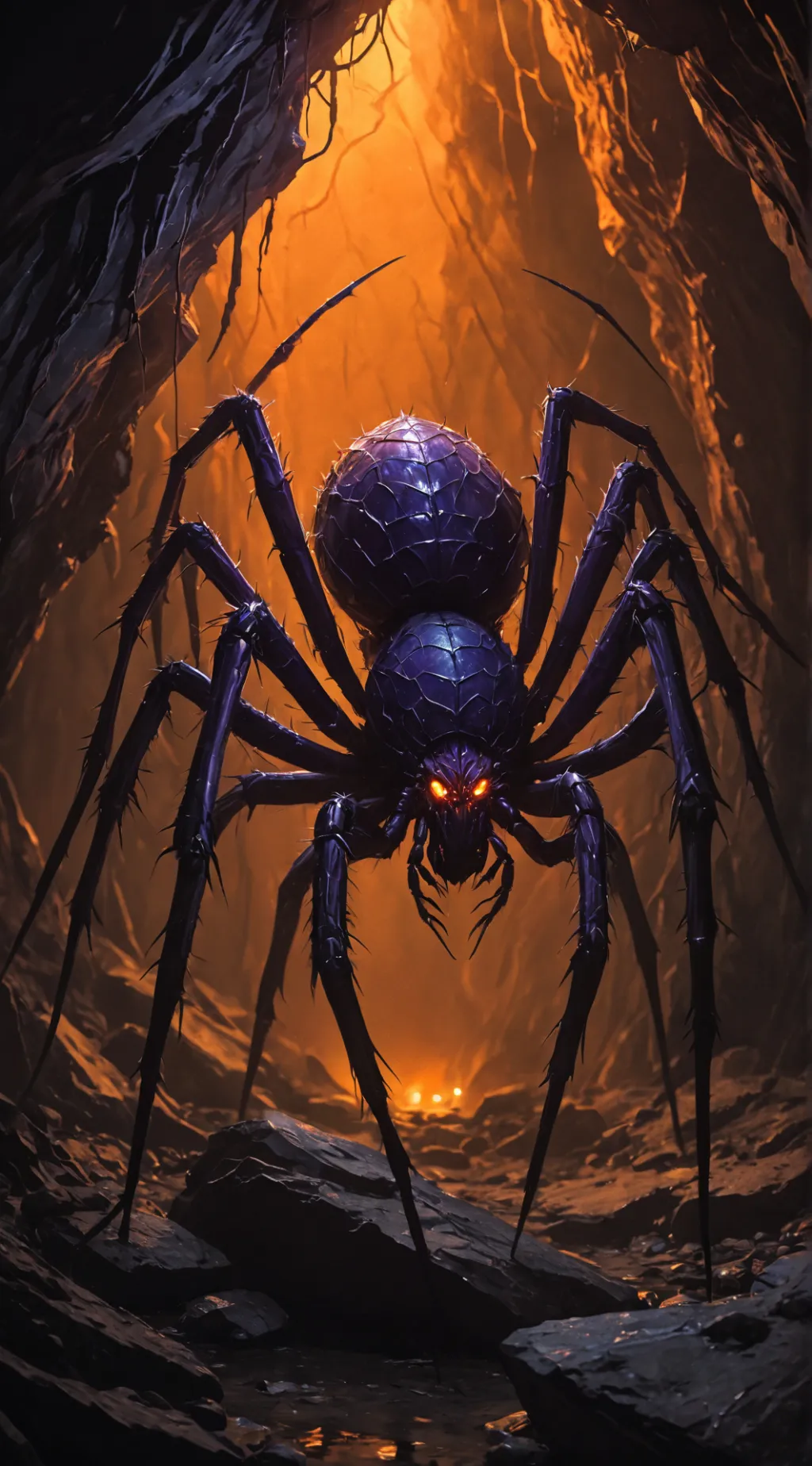 ai character: Demon Spider  background