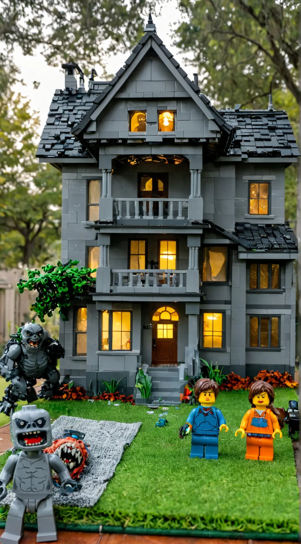 ai character: Monster House background