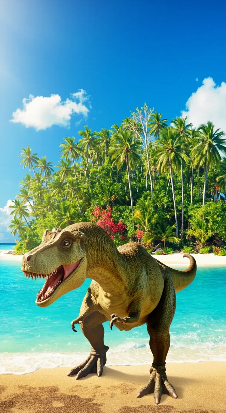 ai character: 🦖 Dino Island 🏝  background