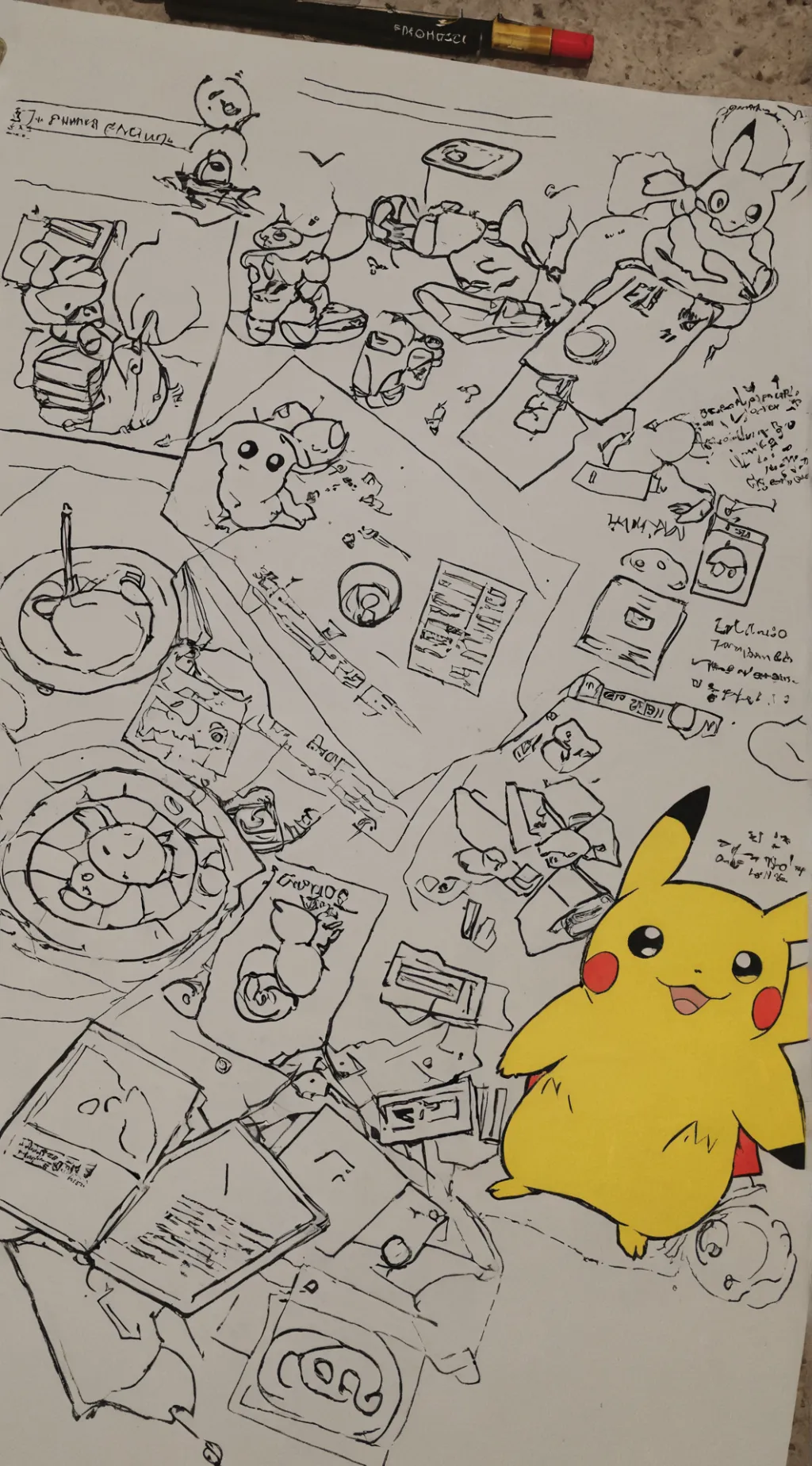 ai character: Poke art background