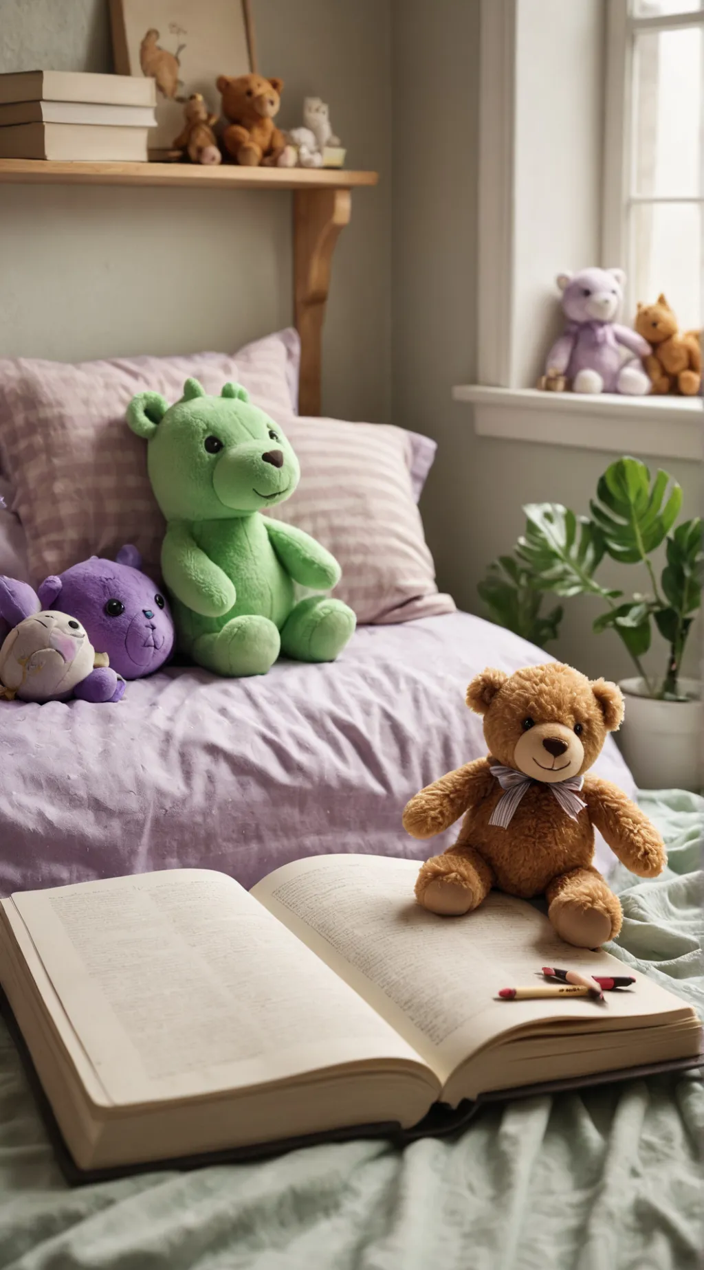 ai character: Ruby's Diary land. background