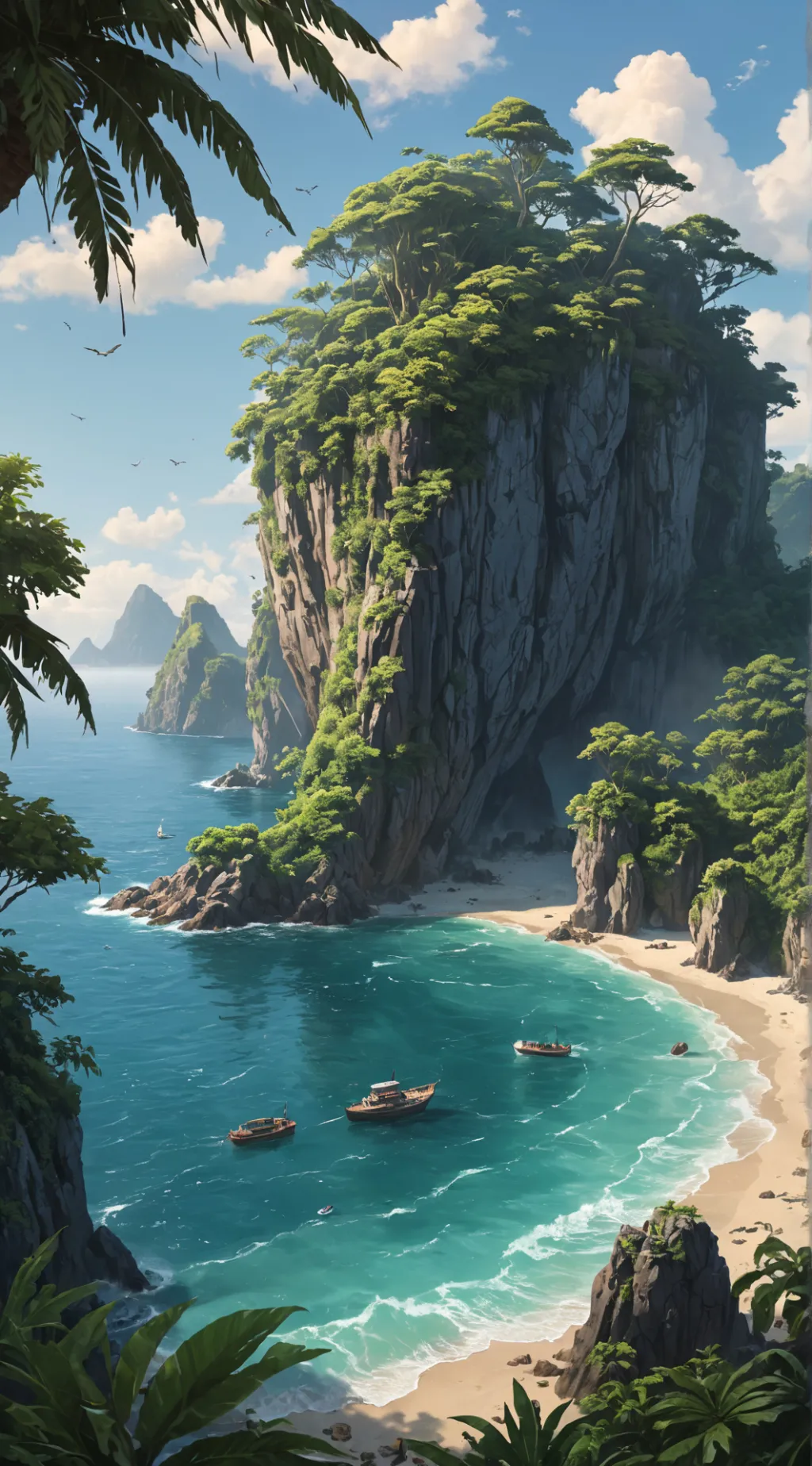 ai character: 🏝🦕Ilha dos Dinos🦖🏝 background