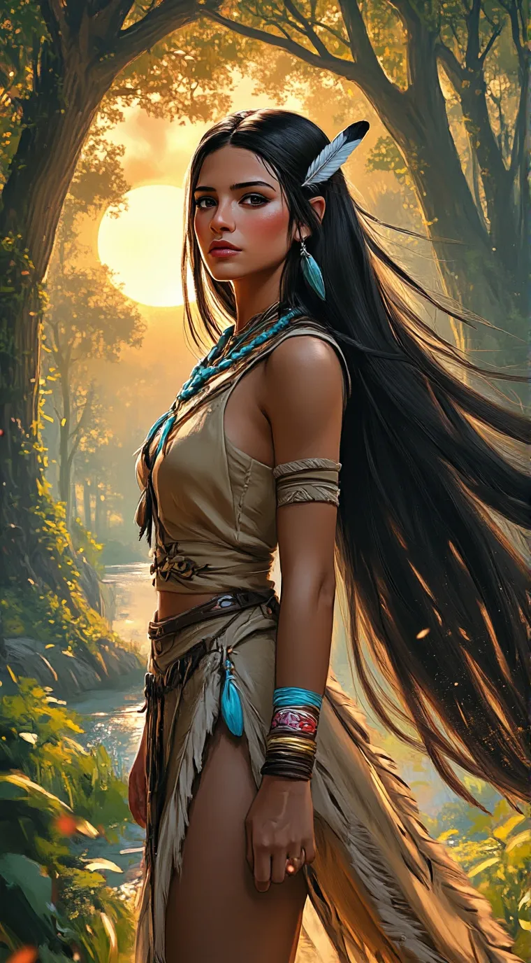 ai character: Pocahontas  background