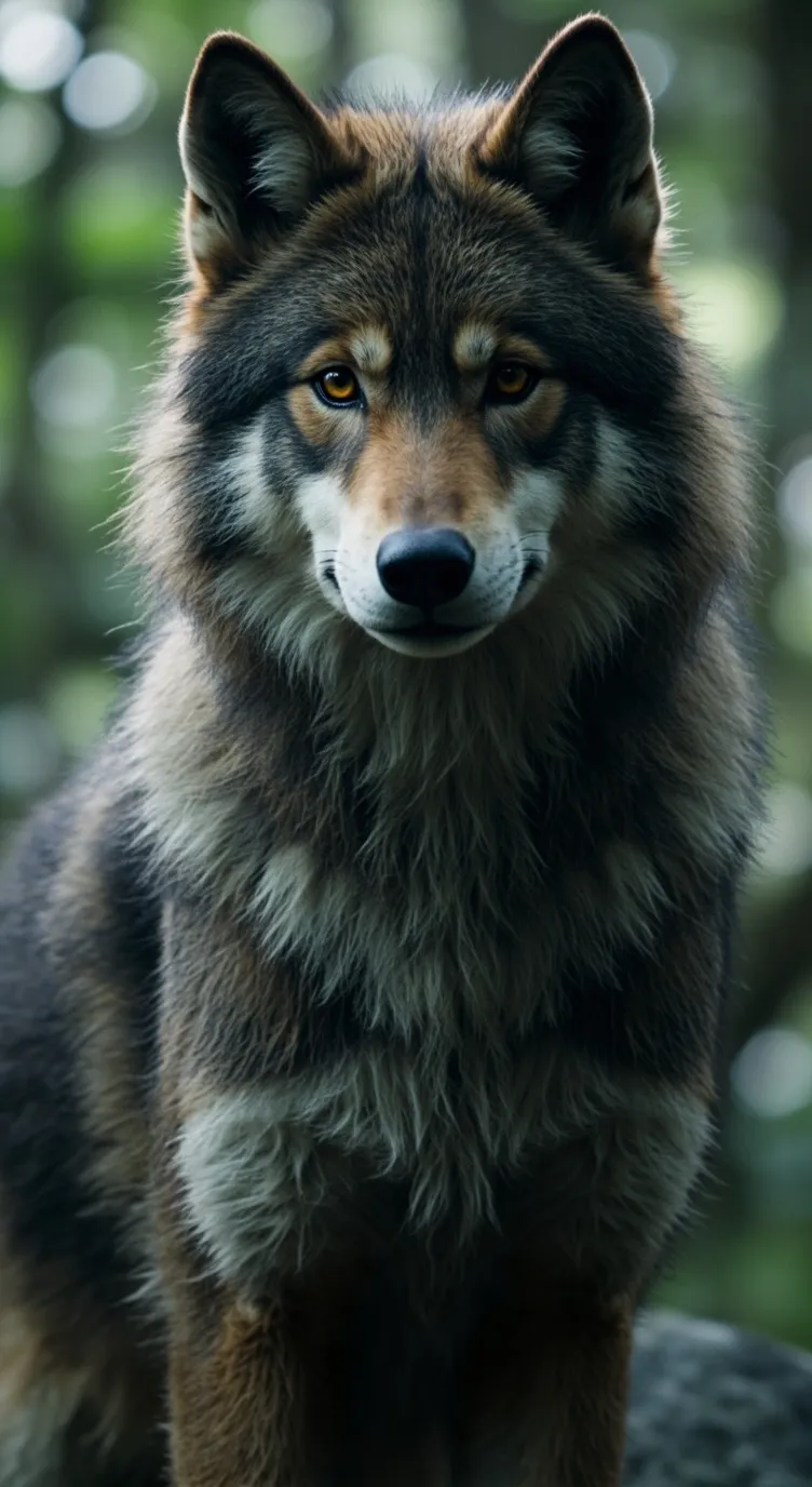 ai character: Alpha wolf fem background