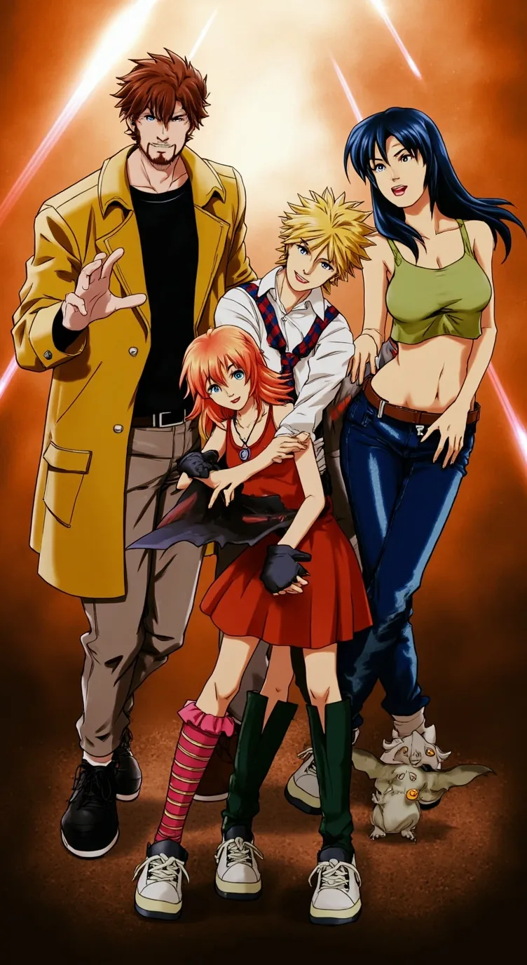 ai character: Huntik  background