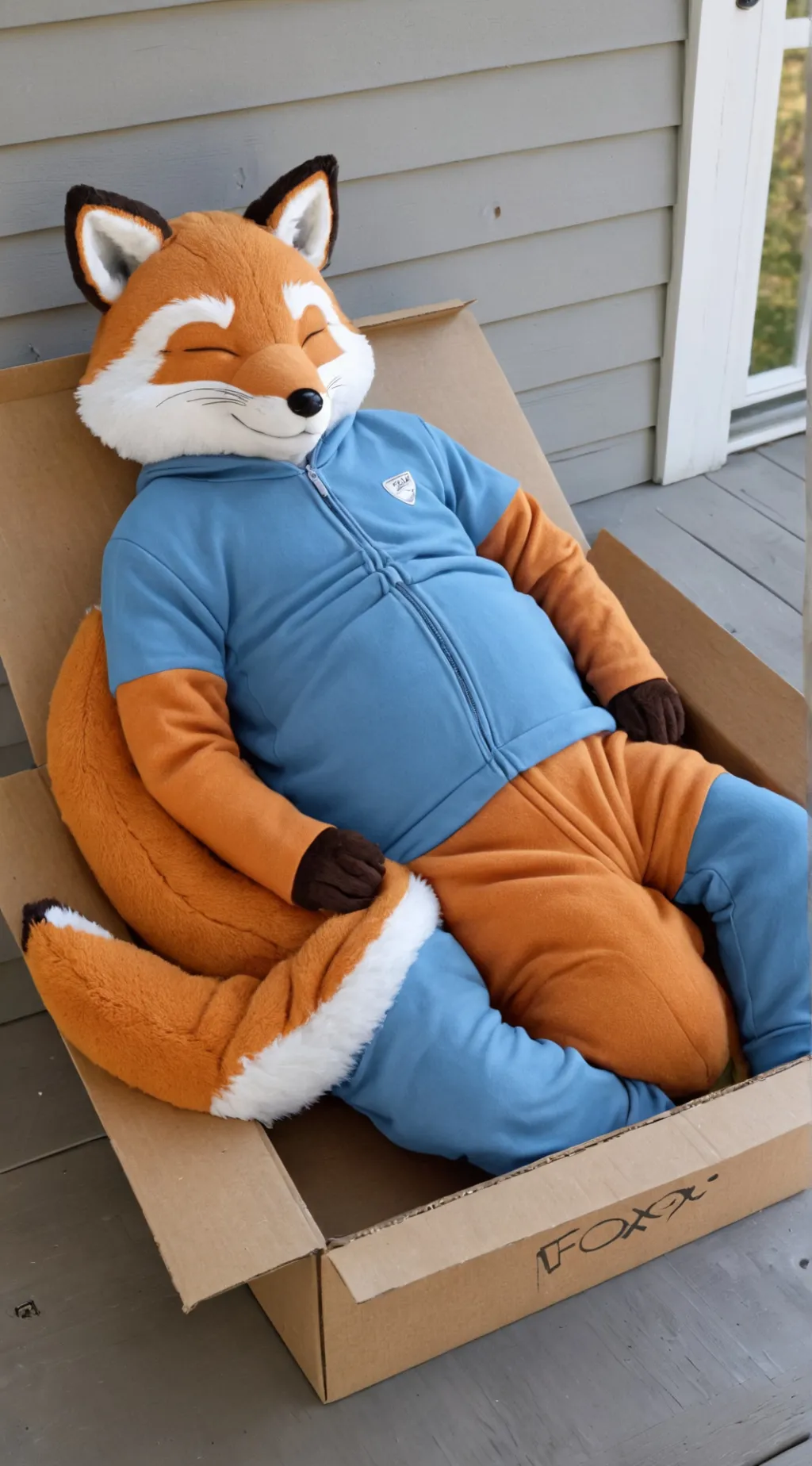 ai character: fox boy  background