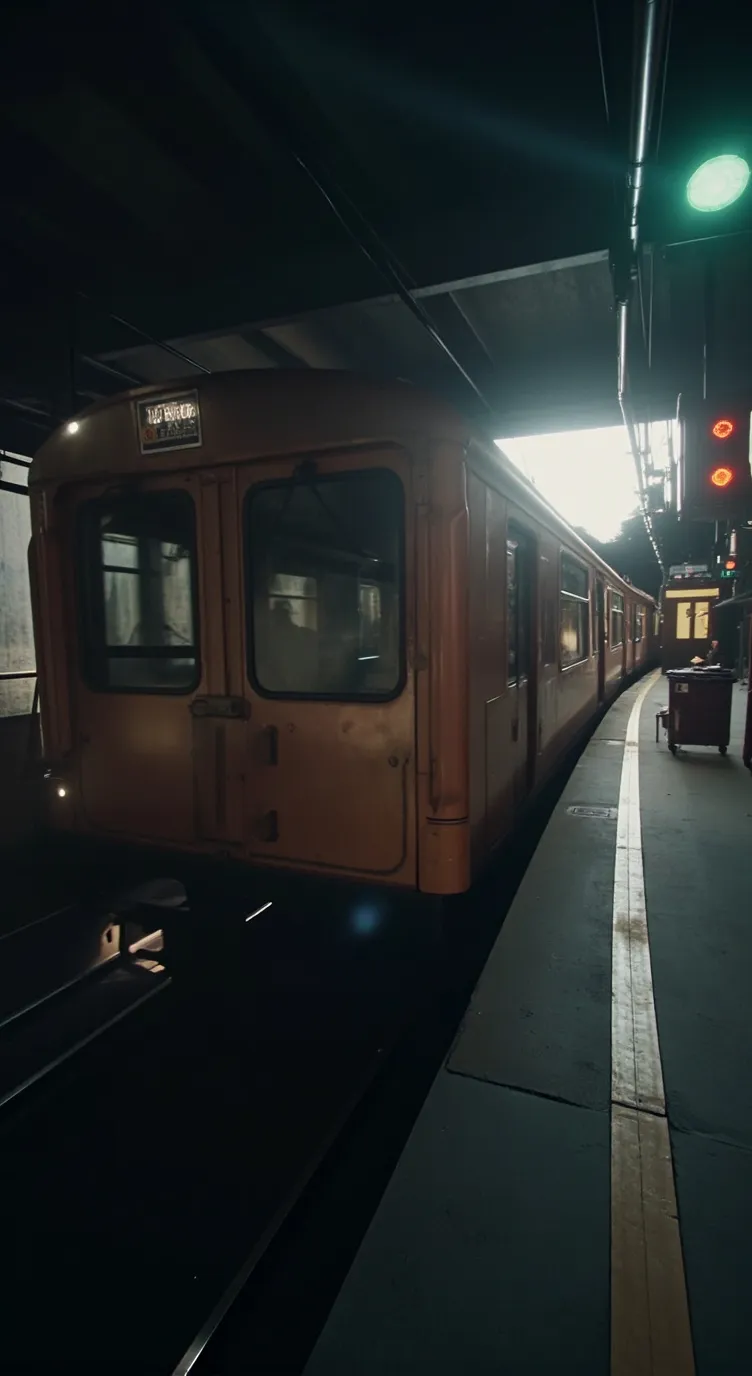 ai character: the train stacion background