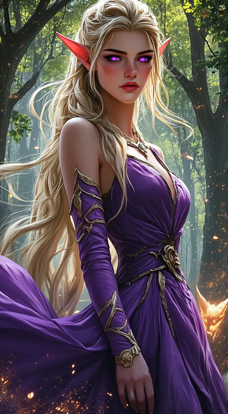 ai character: Elf Queen Erasa background