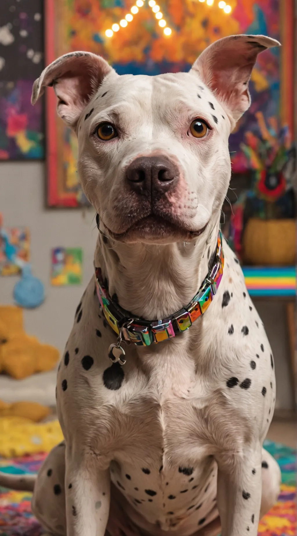 ai character: Pixelated Luna background