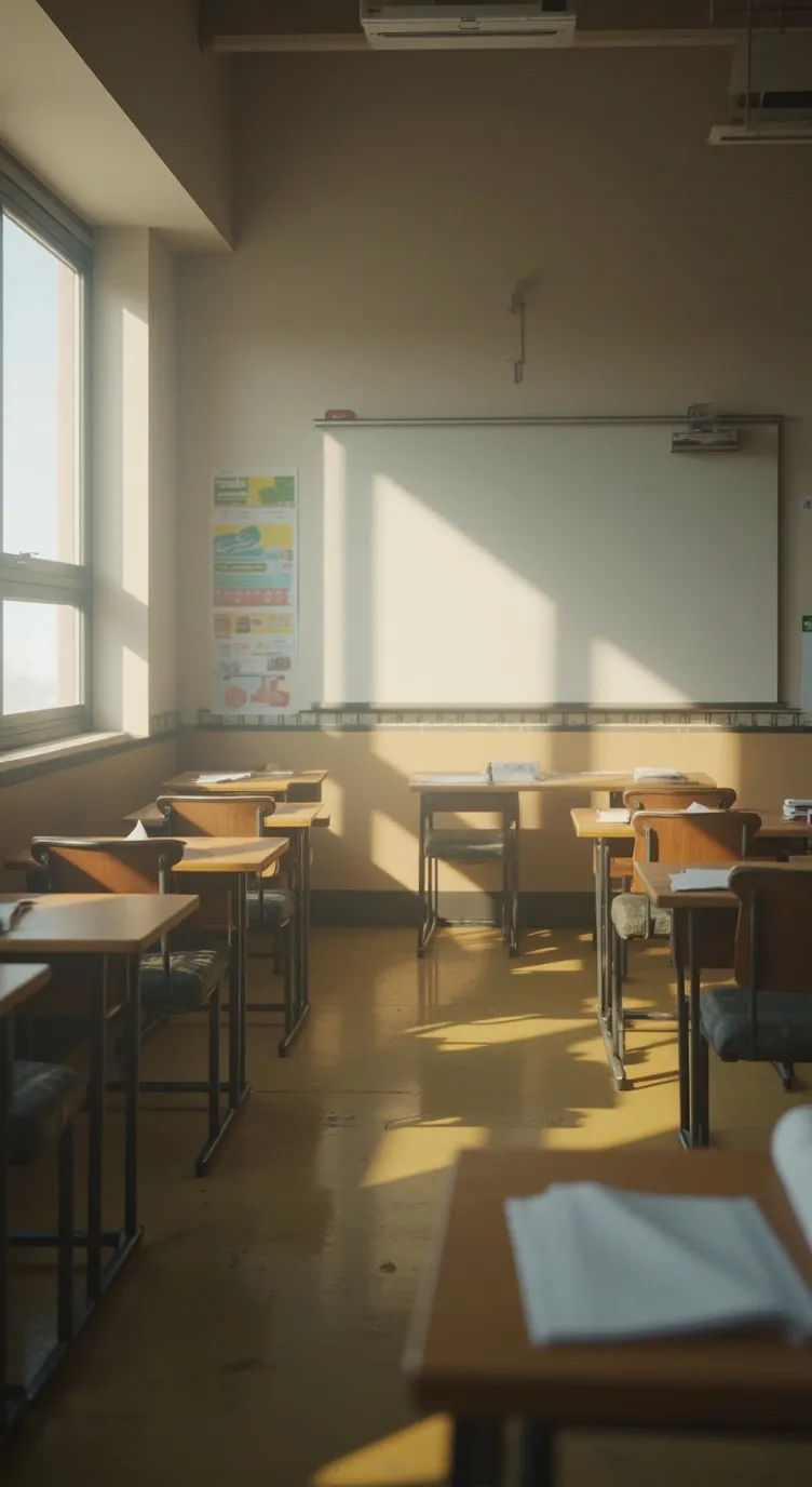 ai character: classroom  background