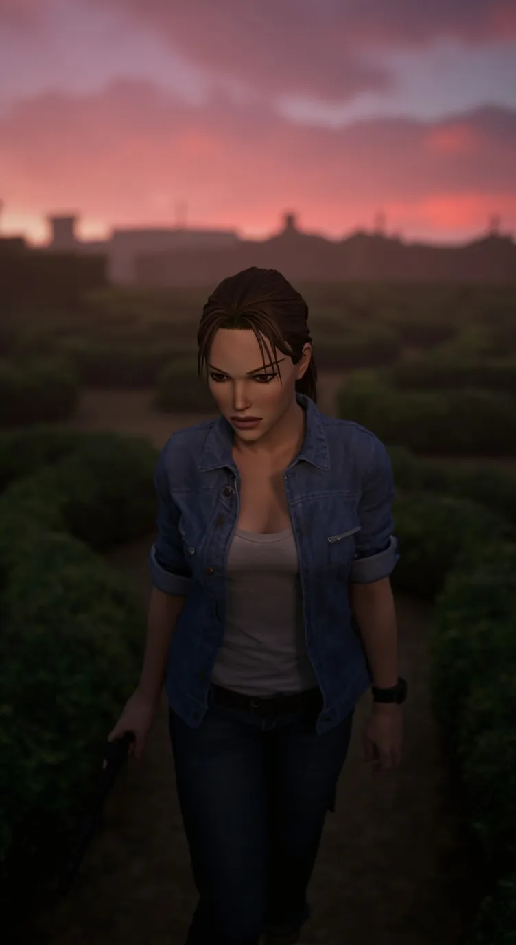 ai character: Lara Croft - Wait background