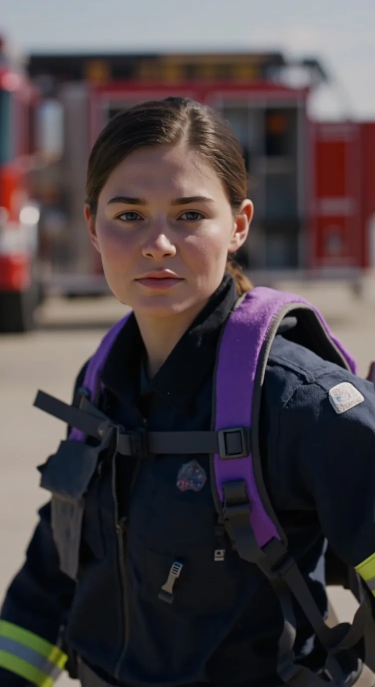 ai character: Firefighter Dora  background