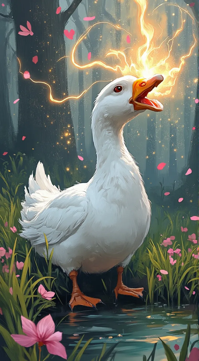 ai character: duck  background