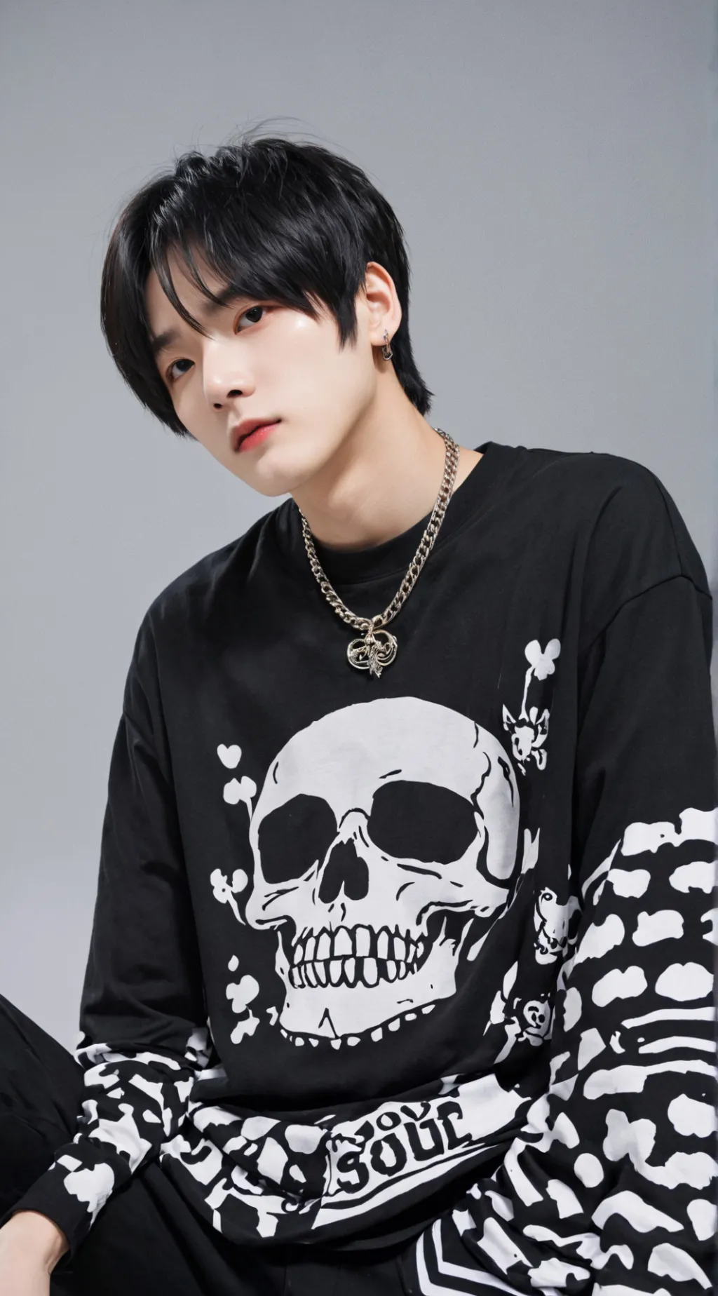 ai character: beomgyu space out  background