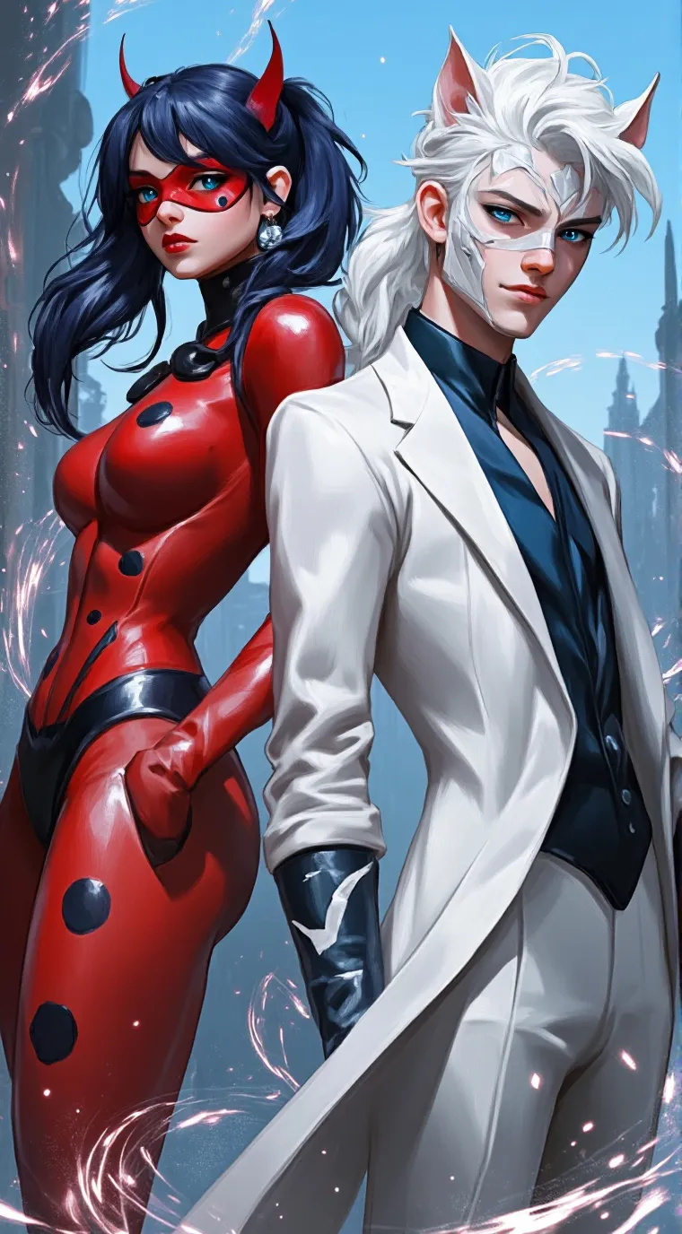 ai character: Ladybug x Cat Blan background