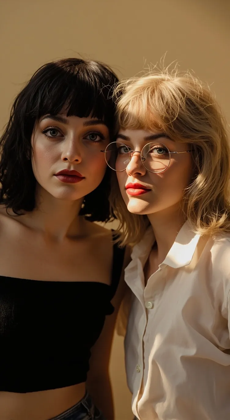 ai character: Katy and Stephanie background