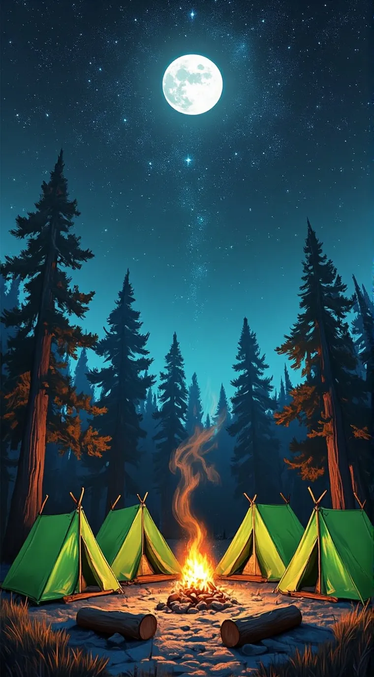 ai character: CH—Camping background