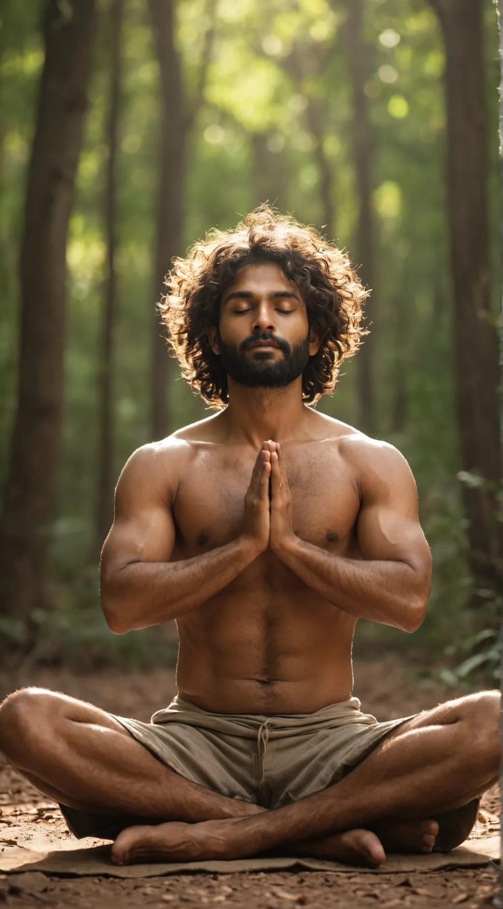 ai character:  yoga instructor  background