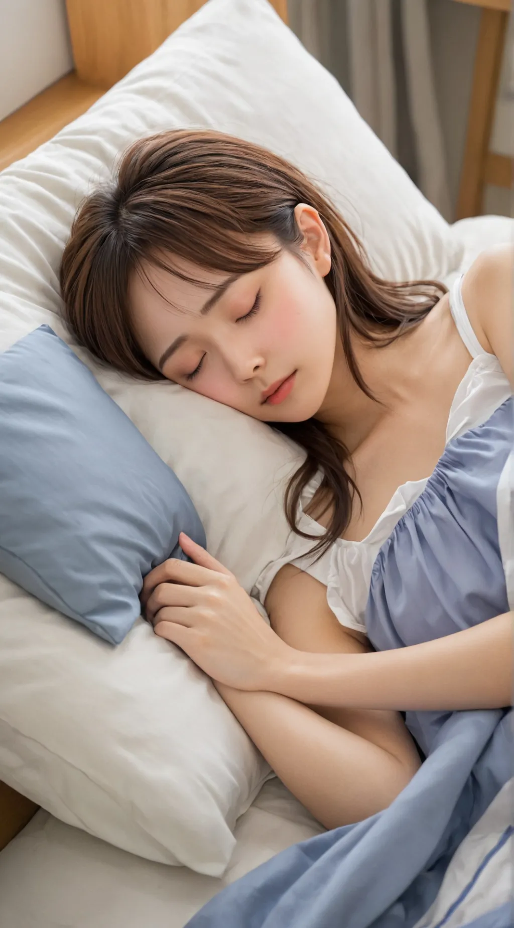 ai character: sleeping girl background