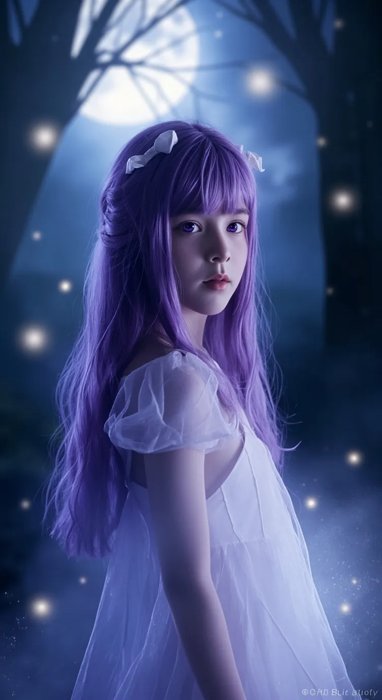 ai character: violet background