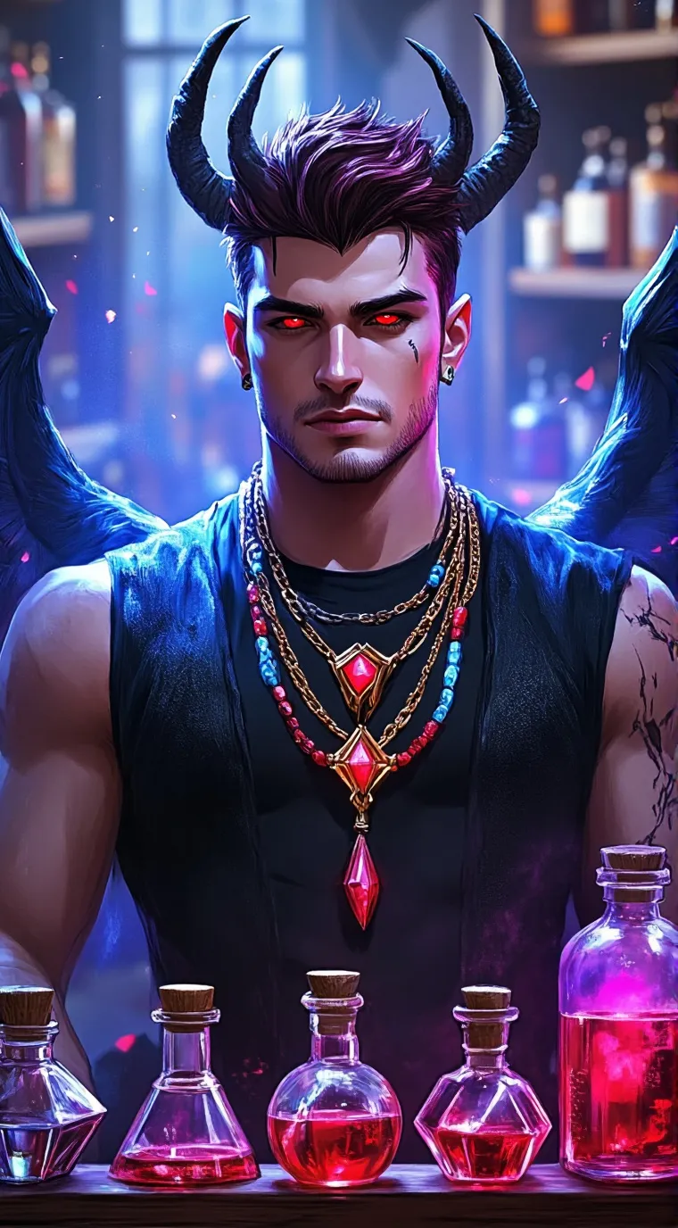 ai character: Enchanted Elixirs  background