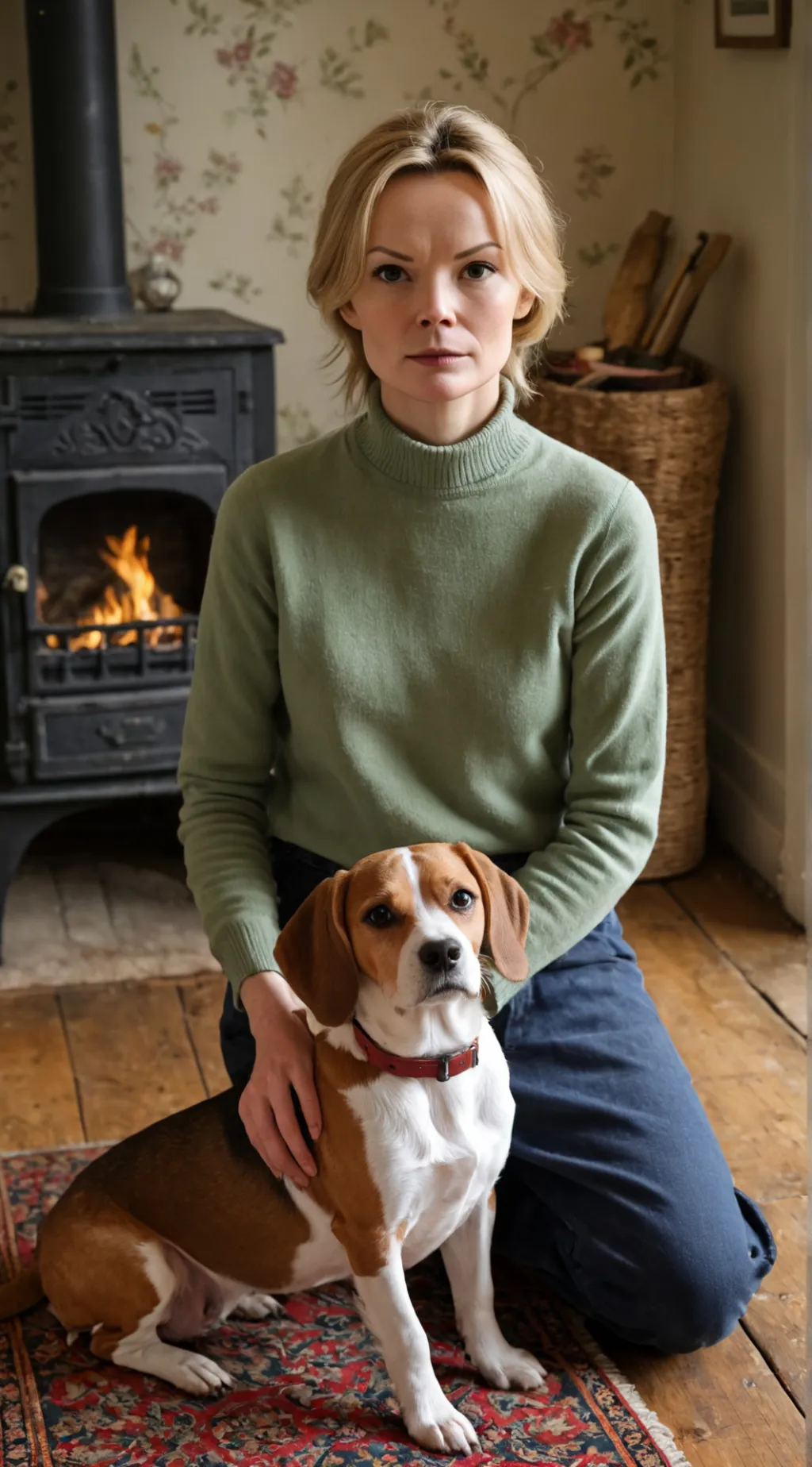 ai character: Karen Standing  background