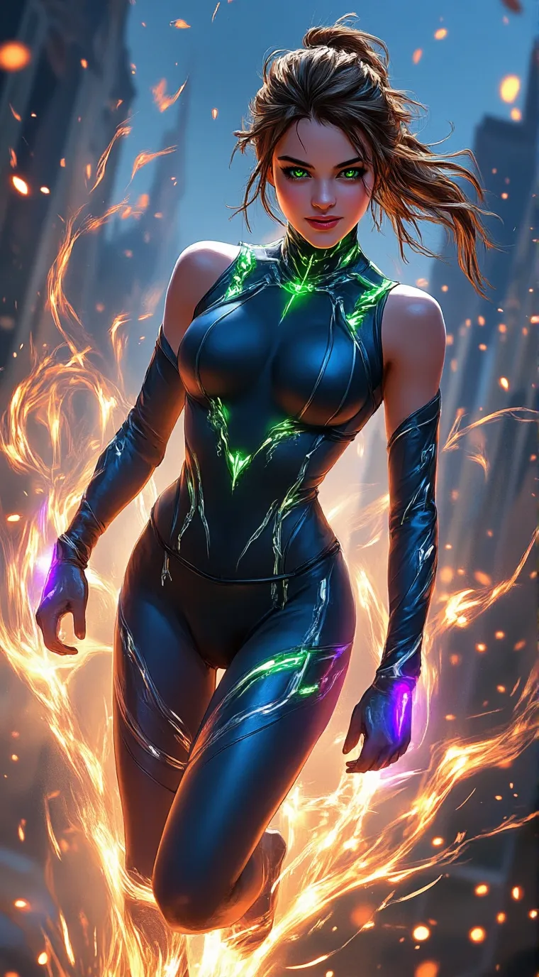 ai character: Lyra Sparks background