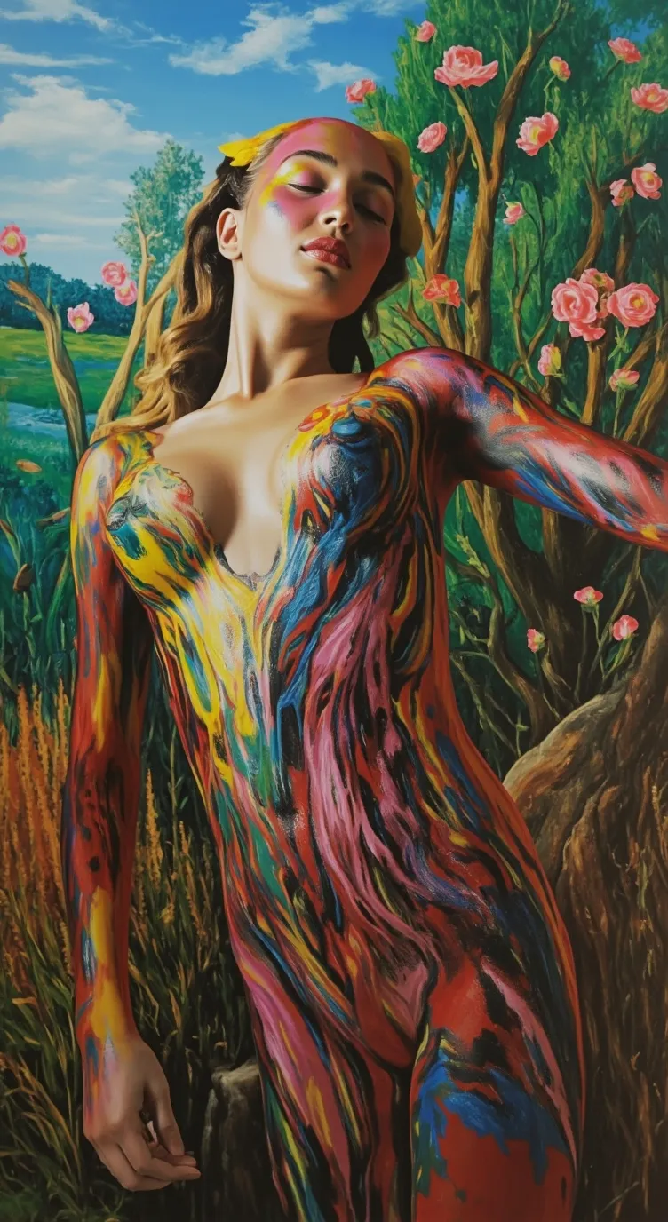 ai character: Trina Merry  background