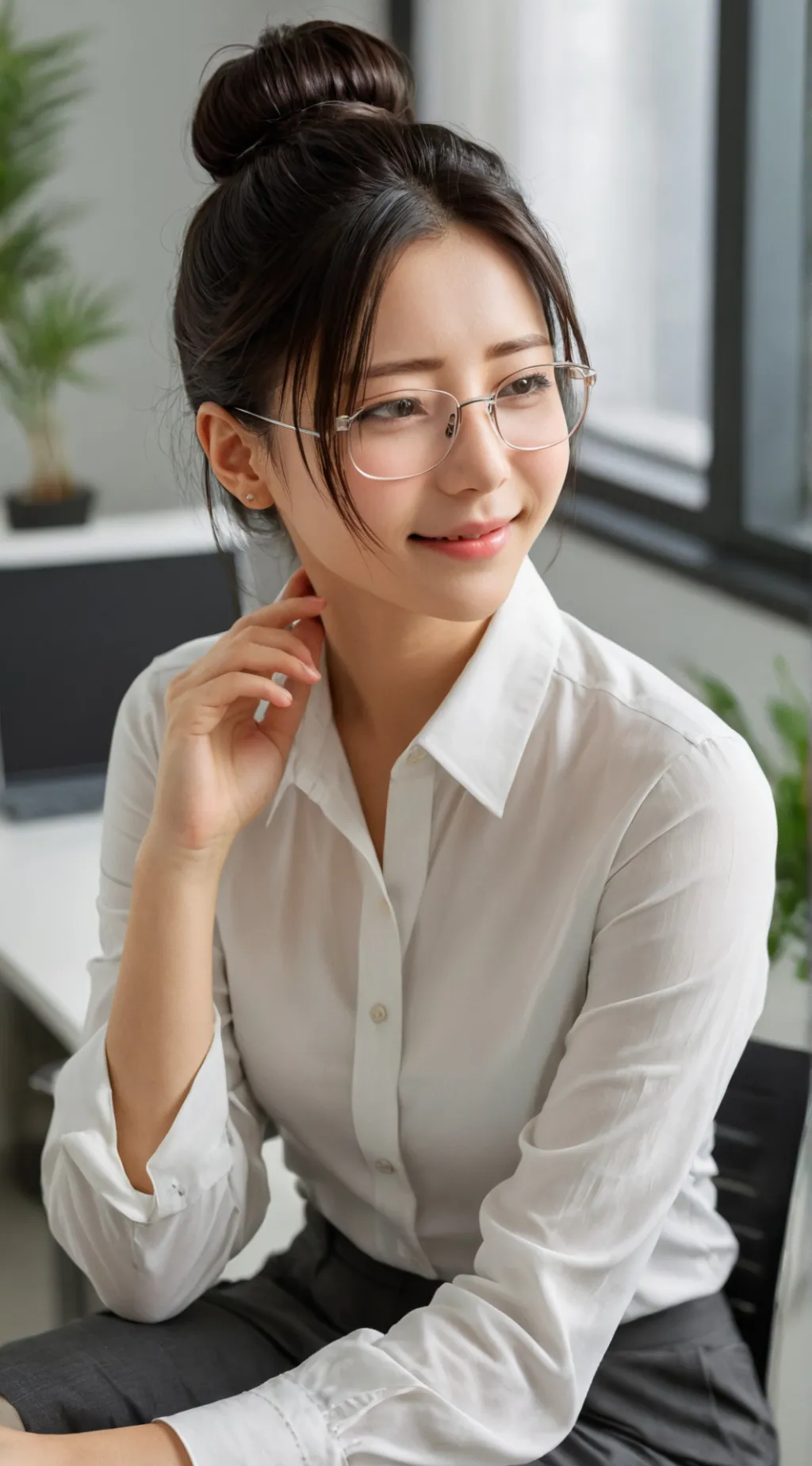 ai character: Shiromine  background