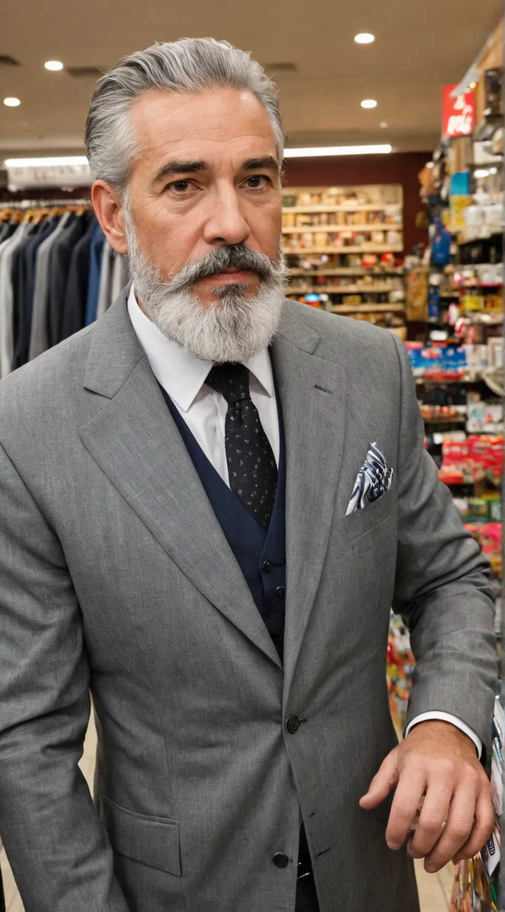 ai character: Store Manager  background