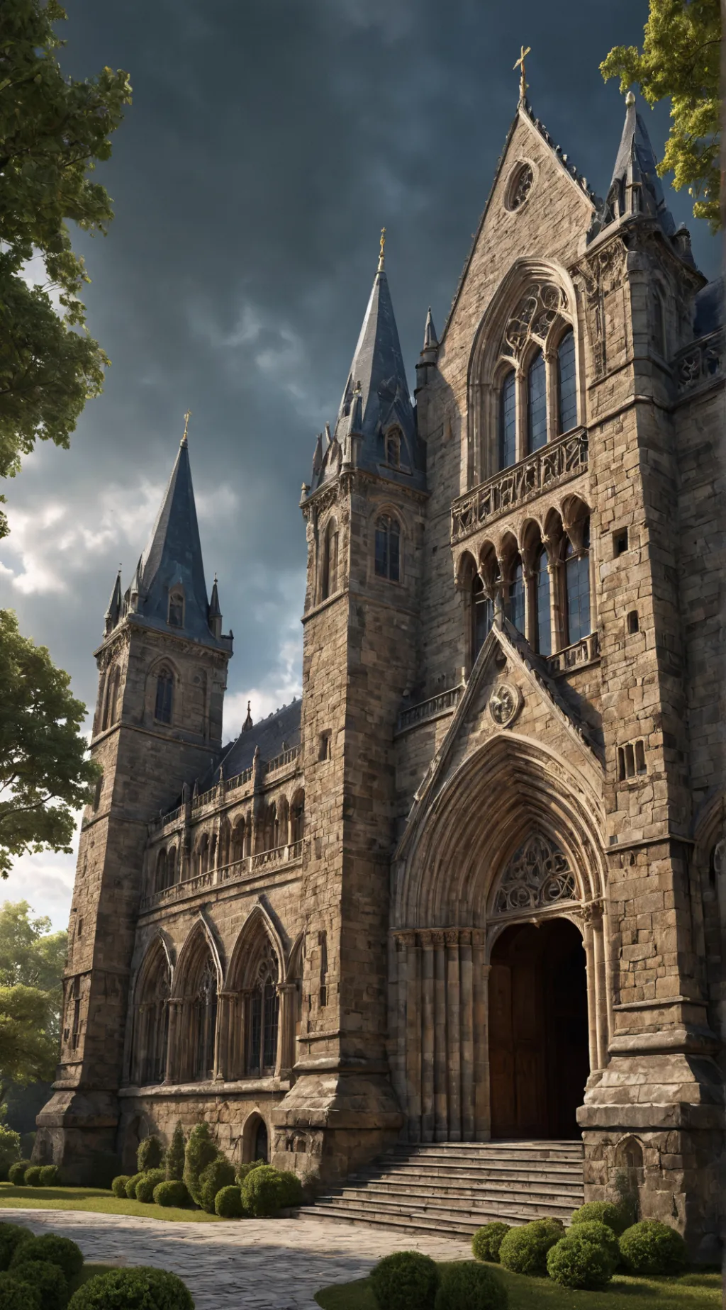 ai character: Weird school.  background