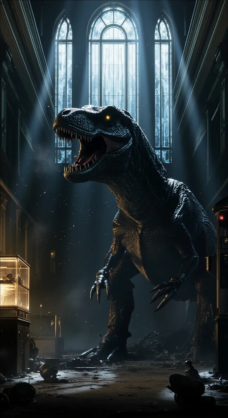 ai character: Jurassic World  background